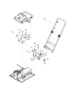 Handle Assembly for Wacker AP1840e Plate Compactor