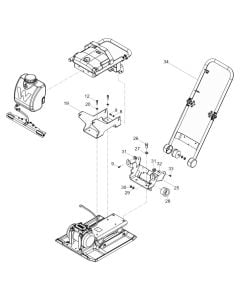 Handle Assembly for Wacker AP1840we Plate Compactor