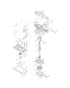 Complete Assembly for Makita BO3710 Sander