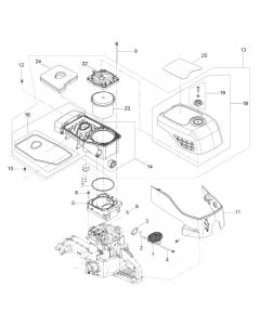 Air Cleaner Assembly for Wacker BTS 630 Disc Cutter