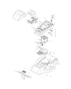 Battery, Motor Assembly for Makita DLM380 Mower