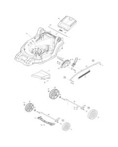 Deck, Wheel Assembly for Makita DLM432 Mower