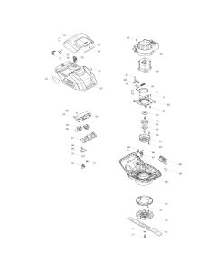 Battery, Motor Assembly for Makita DLM460 Mower