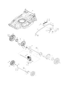 Deck, Wheel Assembly for Makita DLM481 Mower