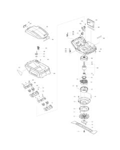 Battery, Motor Assembly for Makita DLM530 Mower