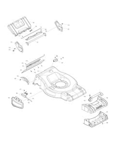 Deck Assembly for Makita DLM532 Mower