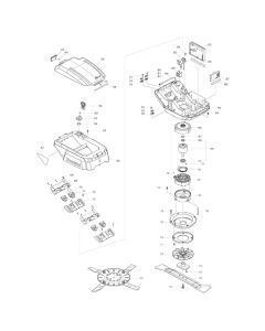 Battery, Motor Assembly for Makita DLM533 Mower