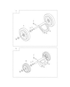 Wheel Assembly for Husqvarna DS 500 Drill Stand