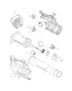 Complete Assembly for Makita DUB184 Blower