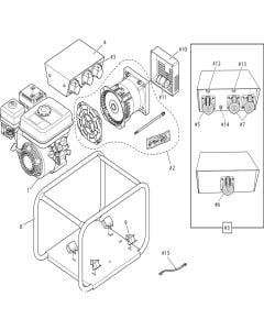 Main Assembly for Belle G5000 Generator with Honda Engine