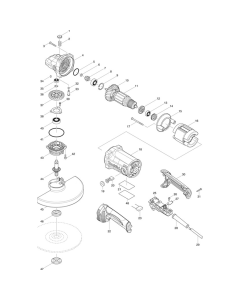 Main Assembly for Makita GA9050 Angle Grinder