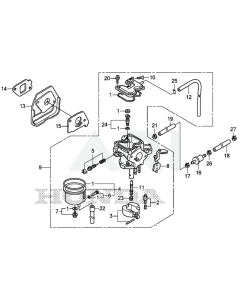 Carburettor Assembly for Honda GXR120RT Engine