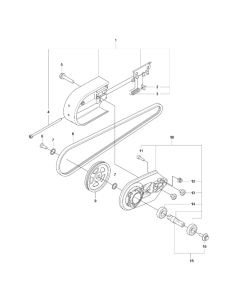 Belt Guard, Belt Pulley Assembly for Husqvarna K1270 II Smartguard Disc Cutter