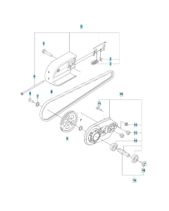 Belt Pulley Assembly for Husqvarna K1270 Rail II Disc Cutter