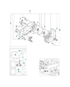 Crankcase Assembly for Husqvarna K770 Rescue Disc Cutter