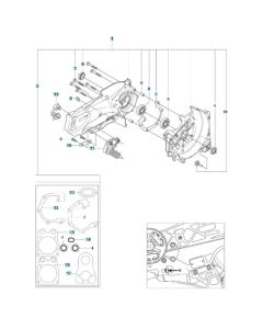 Crankcase Assembly for Husqvarna K770 SmartGuard Disc Cutter