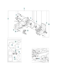 Crankcase Assembly for Husqvarna K770 VAC Disc Cutter