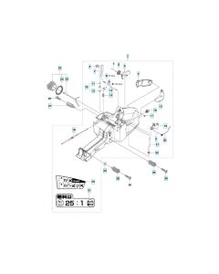 Fuel Tank Assembly for Husqvarna K970 Chain Concrete Cutter