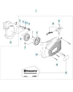 Starter Assembly for Husqvarna K970 Rescue III Disc Cutter