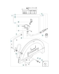 Water Hose Assembly for Husqvarna K970 Rescue III Disc Cutter