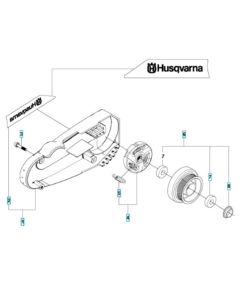 Belt Guard, Belt Pulley Assembly for Husqvarna K970 Ring III Disc Cutter