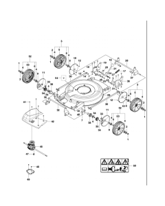 Cutting Deck Assembly for Husqvarna LB 553S Consumer Lawn Mower