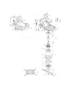 Battery, Motor Assembly for Makita LM001C Mower