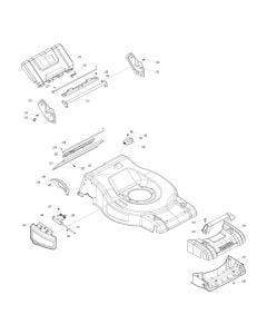 Deck Assembly for Makita LM001C Mower