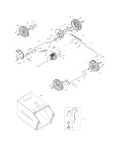 Wheel Assembly for Makita LM001C Mower