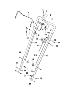 Handle Assembly for Husqvarna M53 S Pro Commercial Lawn Mower