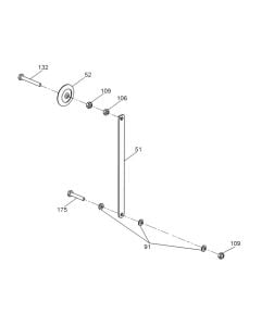 Wheel Guide Assembly for Wacker MFS12 Floor Saw