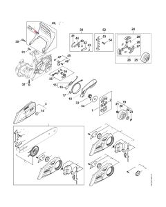 Clutch, Chain brake Assembly for Stihl MS 162 Chainsaws