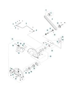 Blade Guard Assembly for Husqvarna MS 360 G Masonry Saw.