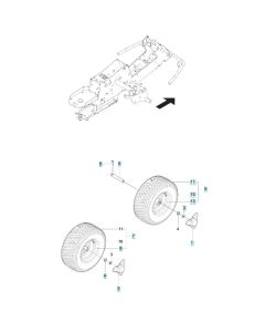 Wheel Assembly for Husqvarna R 200iX Ride-On Mower