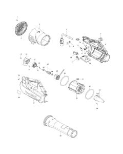 Complete Assembly for Makita UB001C Blower