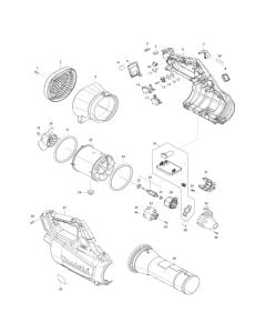 Complete Assembly for Makita UB001G Blower