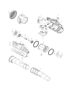 Complete Assembly for Makita UB003C Blower