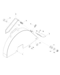 Saw Guard Assembly for Wacker BFS 1350 Floor Saw