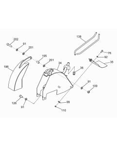 Saw Guard Assembly for Wacker BFS 614 Floor Saw