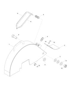 Saw Guard Assembly for Wacker BFS 735 Floor Saw