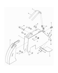 Saw Guard Assembly for Wacker BFS 914 Floor Saw