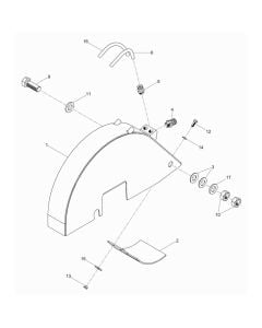 Saw Guard Assembly for Wacker BFS 935 Floor Saw