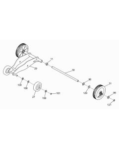 Wheel Assembly for Wacker BFSX 1214 Floor Saw