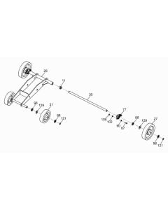 Wheel Assembly for Wacker BFSX 20 Floor Saw