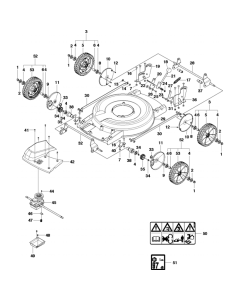 Cutting Deck Assembly for Husqvarna WB53 SE Consumer Lawn Mower