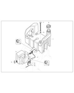 Water Tank Assembly for Wacker RD14 Roller