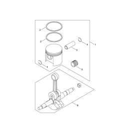 Piston, Crankshaft For Shindaiwa 452s Chainsaw 