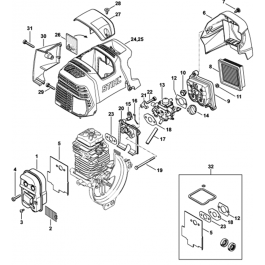 Muffler, Air Filter Assembly for Stihl BT131 Earth Auger | L&S Engineers