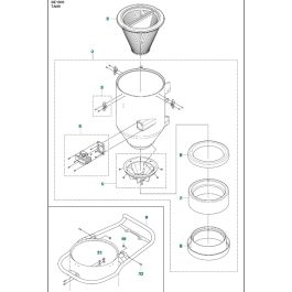 Tank Assy for Husqvarna DE130H Dust Extractor | L&S Engineers