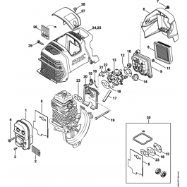 Muffler, Air Filter Assembly for Stihl FC 111 Lawn Edger | L&S Engineers